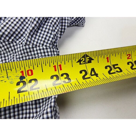 Steven Alan Size Large Mens Blue Whte Check Mens Button Down Shirt USA Made - Picture 2 of 10